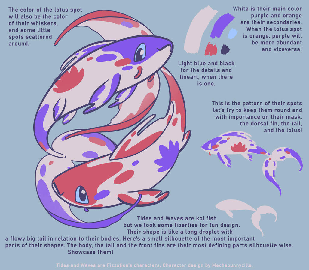 Tides: Orange Waves: Purple